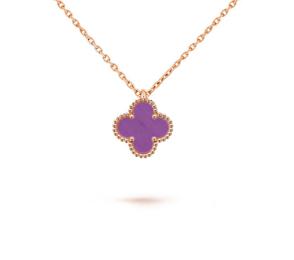 [Noble Aura jewelry]CLOVER MINI 9.5MM CARNELIANS NECKLACE COLLECTION