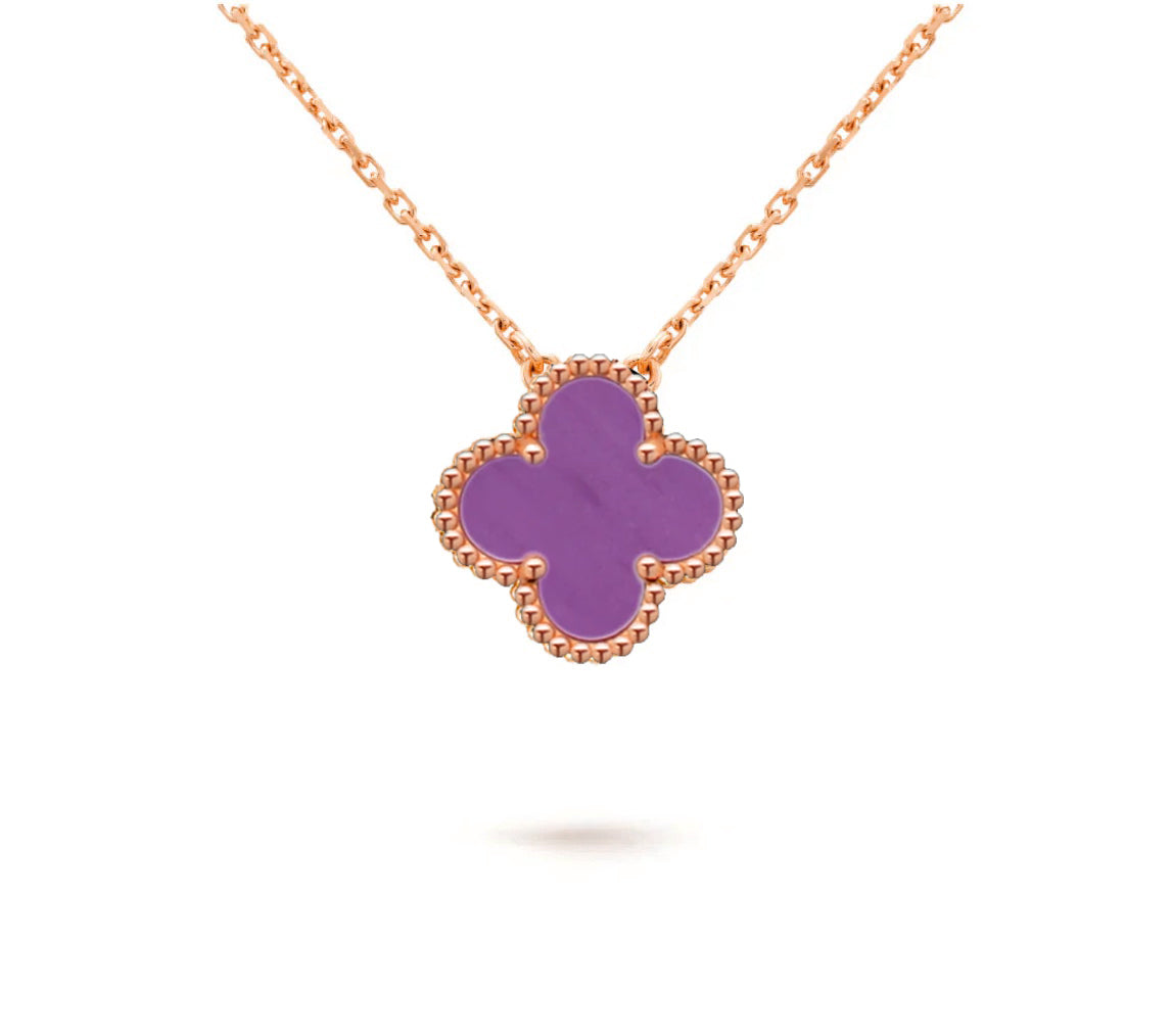 [Noble Aura jewelry] CLOVER 15MM SINGLE FLOWER NECKLACE COLLECTION