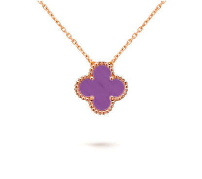 [Noble Aura jewelry] CLOVER 15MM SINGLE FLOWER NECKLACE COLLECTION