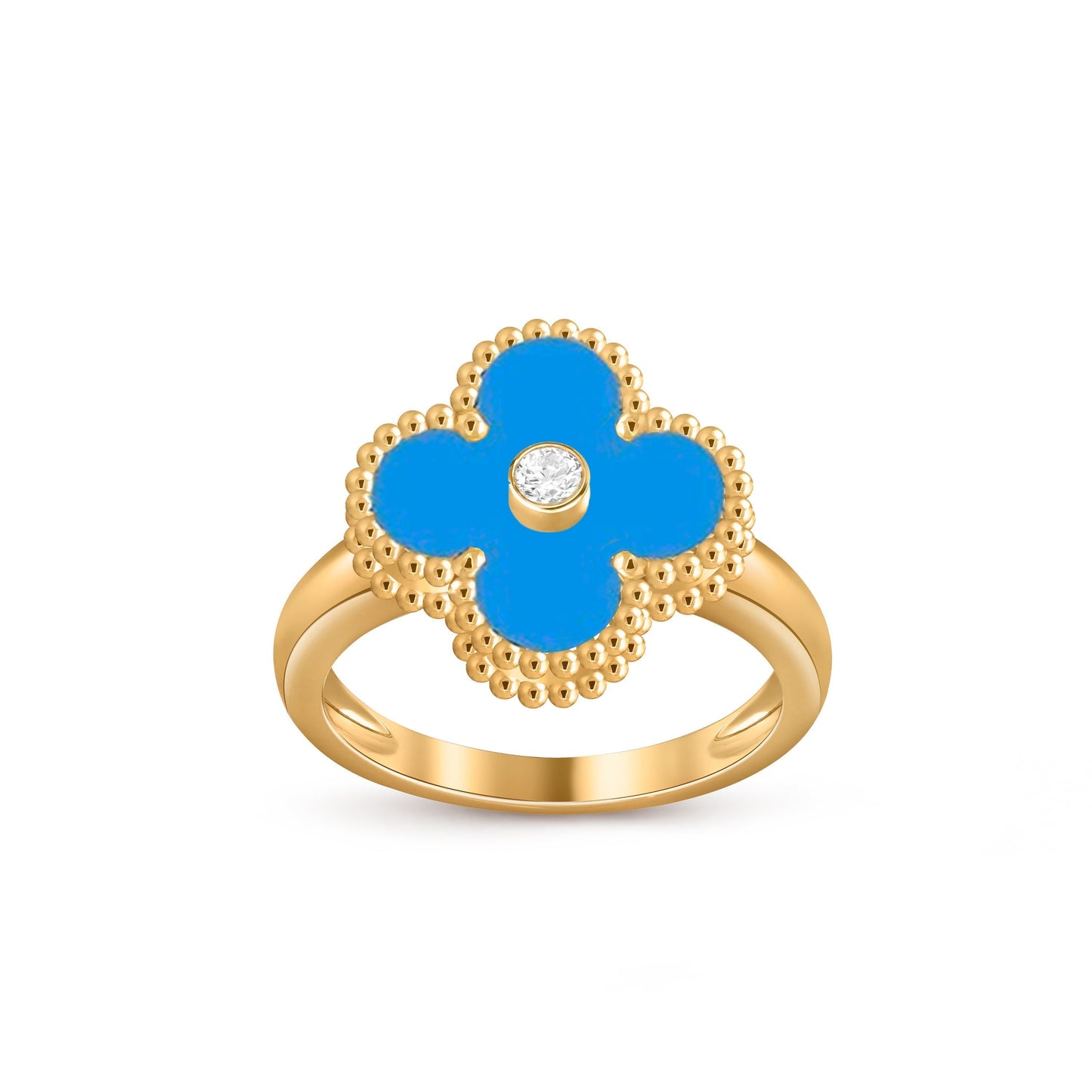 [Noble Aura jewelry]CLOVER DIAMOND RING GOLD COLLECTION