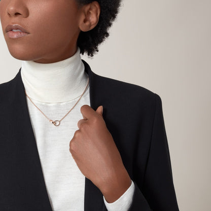 [Noble Aura jewelry]LOVE DOUBLE RING NECKLACE
