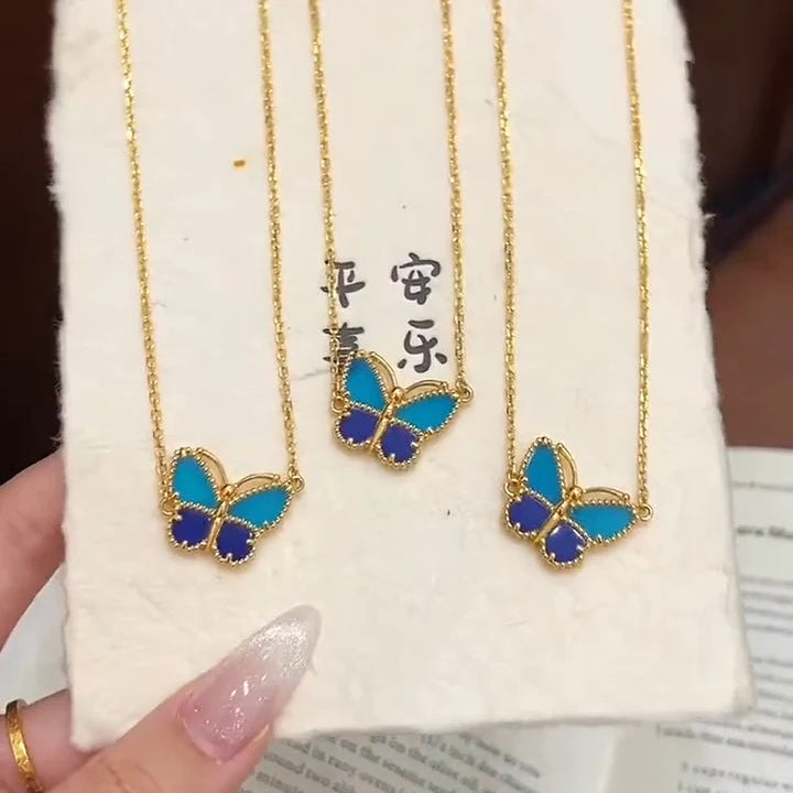 [Noble Aura jewelry]2026 NEW LUCKY BUTTERFLY 1 MOTIFS NECKLACE