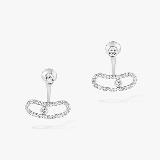 [Noble Aura jewelry]MOVE UNO SILVER DIAMOND EARRINGS