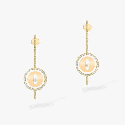 [Noble Aura jewelry]LUCKY MOVE ARROW PINK GOLD DIAMOND EARRINGS