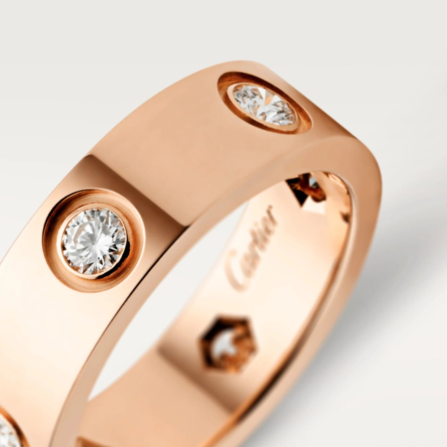 [Noble Aura jewelry]LOVE 5.5MM 6 DIAMOND RING