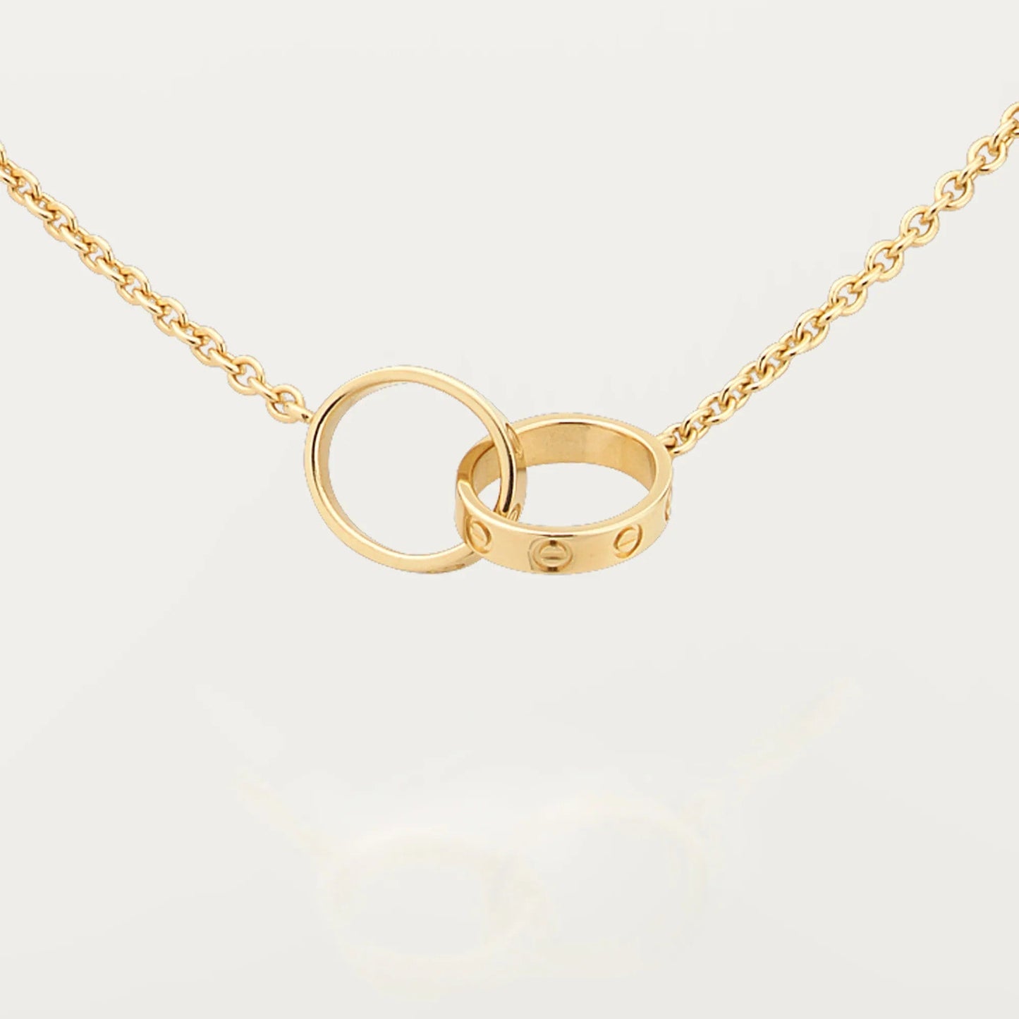 [Noble Aura jewelry]LOVE DOUBLE RING NECKLACE