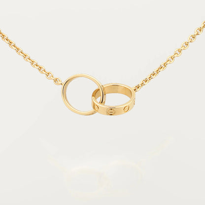 [Noble Aura jewelry]LOVE DOUBLE RING NECKLACE