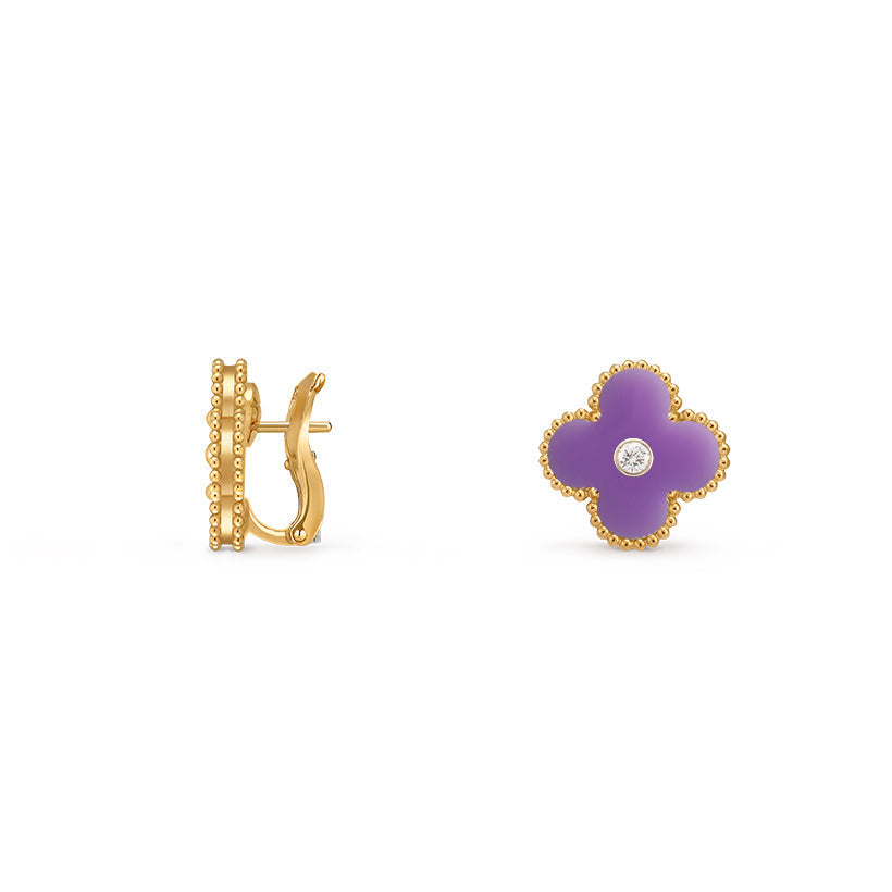 [Noble Aura jewelry]CLOVER 15MM MOP DIAMOND EARRINGS COLLECTION