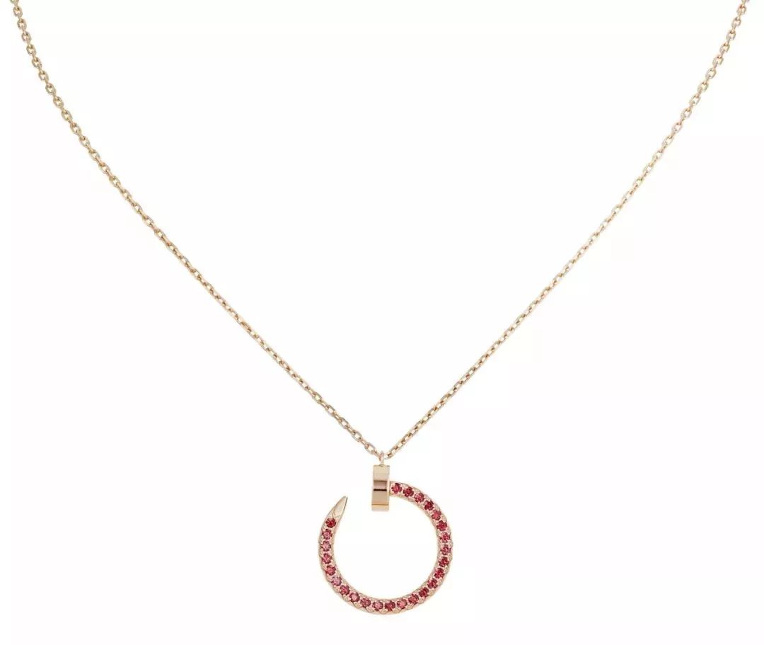 [Noble Aura jewelry]JUSTE NECKLACE GOLD RED DIAMONDS