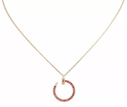 [Noble Aura jewelry]JUSTE NECKLACE GOLD RED DIAMONDS