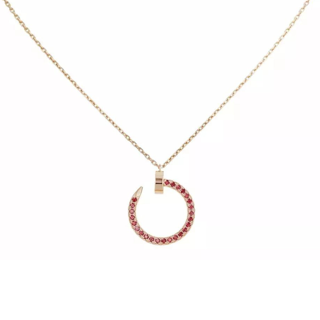 [Noble Aura jewelry]JUSTE NECKLACE RED FULL DIAMONDS