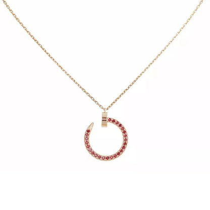 [Noble Aura jewelry]JUSTE NECKLACE RED FULL DIAMONDS