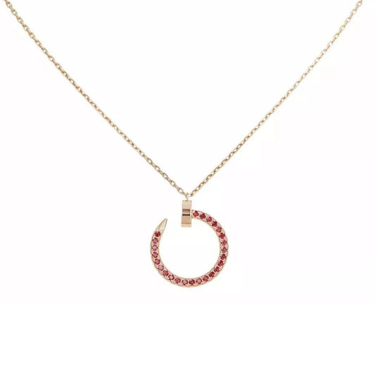 [Noble Aura jewelry]JUSTE NECKLACE RED FULL DIAMONDS