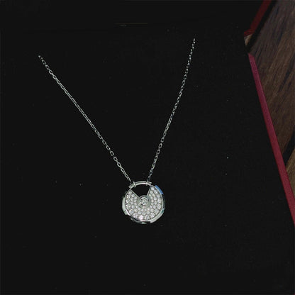 [Noble Aura jewelry]AMULETTE SILVER FULL DIAMOND NECKLACE