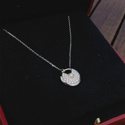 [Noble Aura jewelry]AMULETTE SILVER FULL DIAMOND NECKLACE
