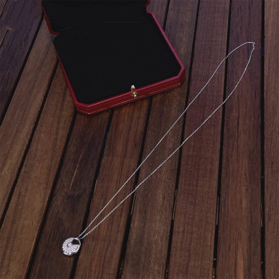 [Noble Aura jewelry]AMULETTE SILVER FULL DIAMOND NECKLACE