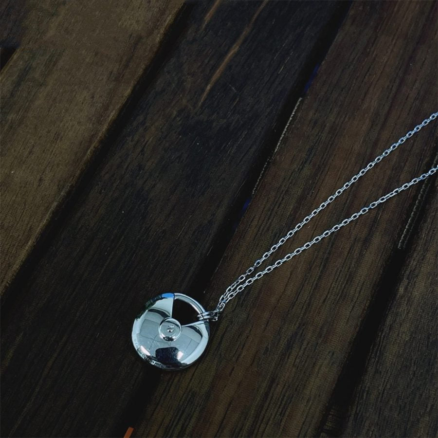 [Noble Aura jewelry]AMULETTE SILVER FULL DIAMOND NECKLACE