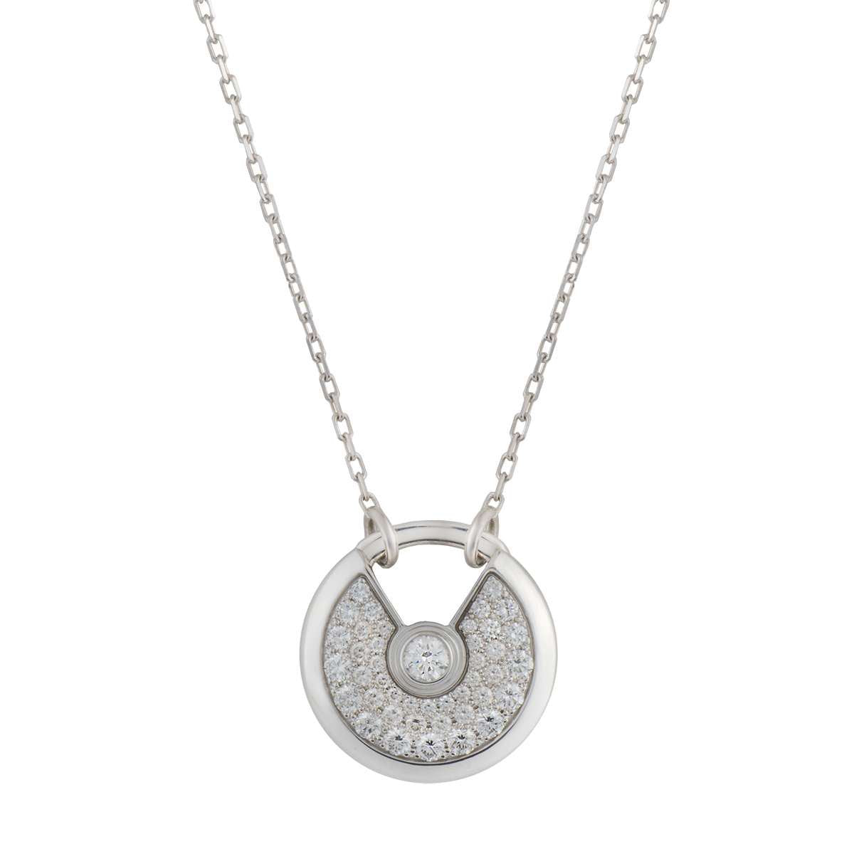 [Noble Aura jewelry]AMULETTE SILVER FULL DIAMOND NECKLACE