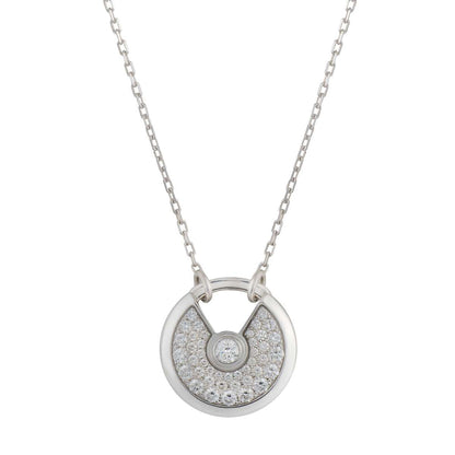 [Noble Aura jewelry]AMULETTE SILVER FULL DIAMOND NECKLACE