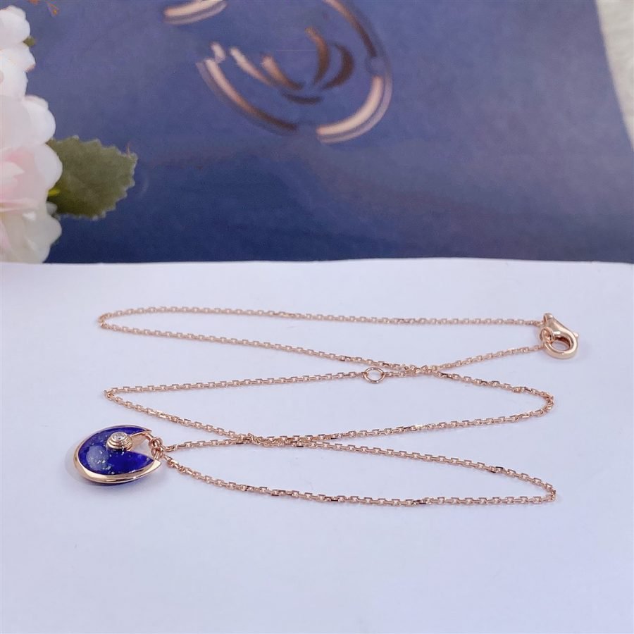 [Noble Aura jewelry]AMULETTE ROSE GOLD AGATE NECKLACE
