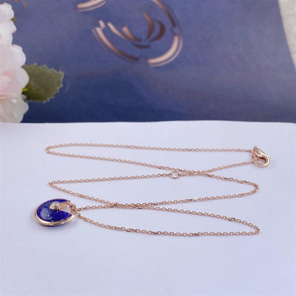 [Noble Aura jewelry]AMULETTE ROSE GOLD AGATE NECKLACE
