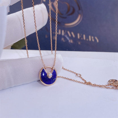 [Noble Aura jewelry]AMULETTE ROSE GOLD AGATE NECKLACE
