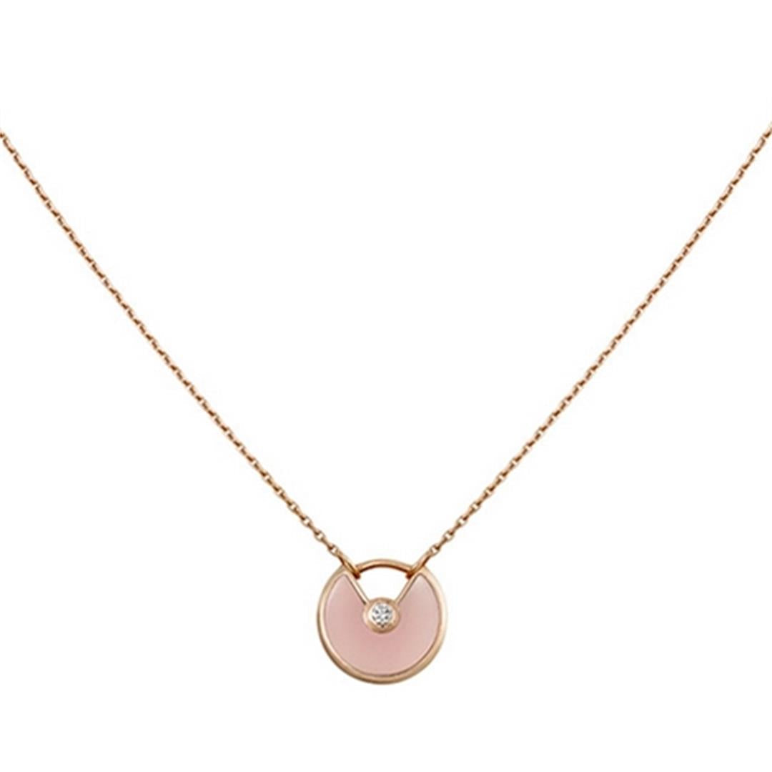[Noble Aura jewelry]AMULETTE ROSE GOLD PINK MOP NECKLACE