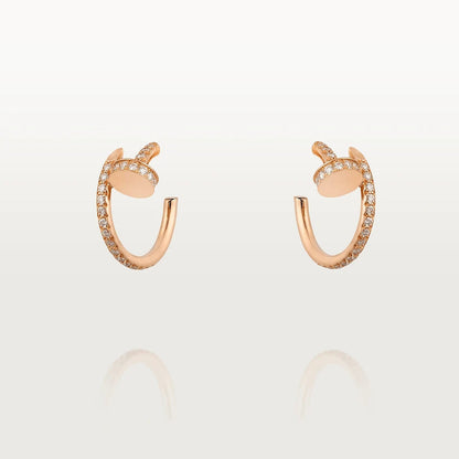 [Noble Aura jewelry]JUSTE EARRINGS 12.75MM PINK GOLD DIAMOND