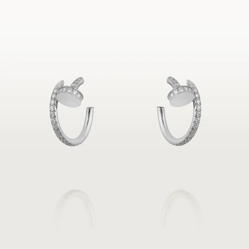 [Noble Aura jewelry]JUSTE EARRINGS 12.75MM SILVER DIAMOND