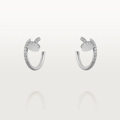 [Noble Aura jewelry]JUSTE EARRINGS 12.75MM SILVER DIAMOND