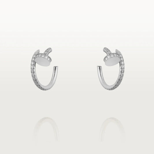 [Noble Aura jewelry]JUSTE EARRINGS 12.75MM SILVER DIAMOND