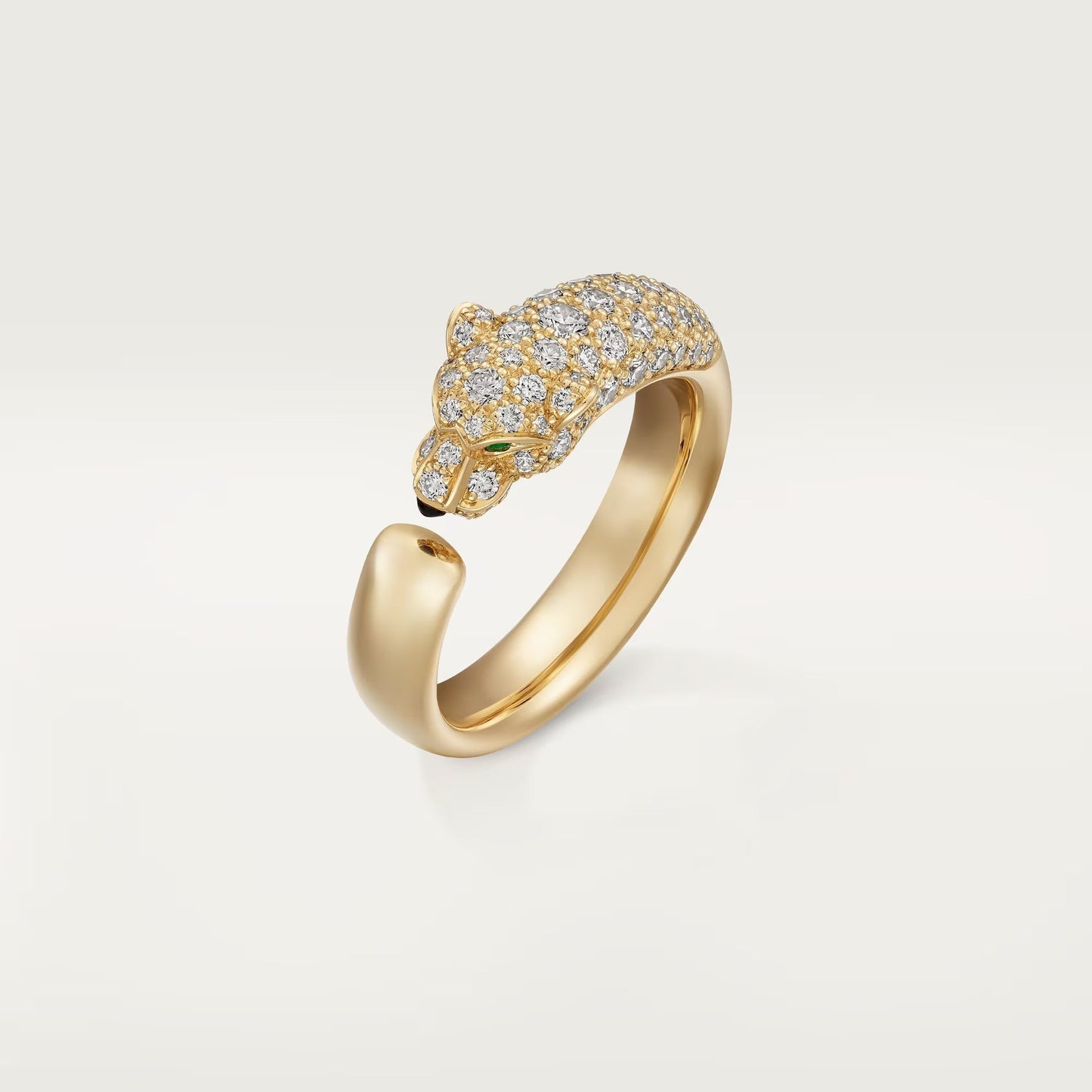 [Noble Aura jewelry]PANTHERE HALF DIAMOND SMALL RING