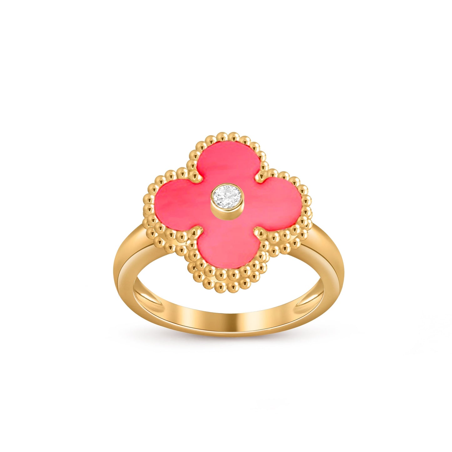 [Noble Aura jewelry]CLOVER DIAMOND RING GOLD COLLECTION