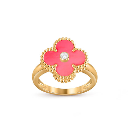 [Noble Aura jewelry]CLOVER DIAMOND RING GOLD COLLECTION