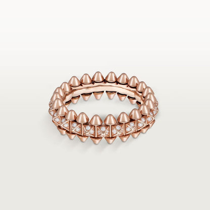 [Noble Aura jewelry]CLASH 6.4MM SMALL FULL DIAMOND RING