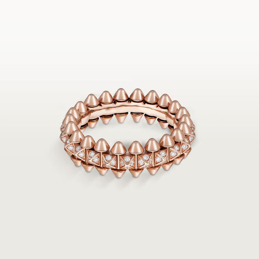 [Noble Aura jewelry]CLASH 6.4MM SMALL FULL DIAMOND RING