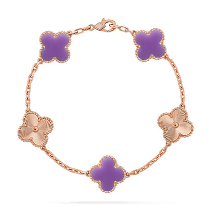 [Noble Aura jewelry]CLOVER 5 MOTIF LIGHT PURPLE BRACELET COLLECTION