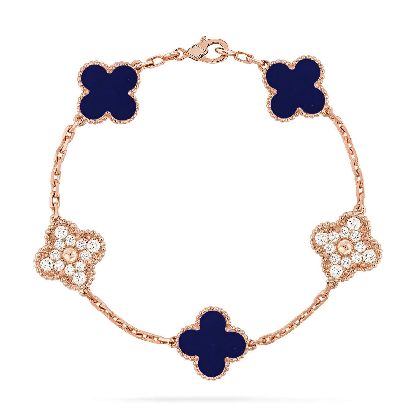 [Noble Aura jewelry]CLOVER 5 MOTIF LAPIS LAZULI BRACELET COLLECTION