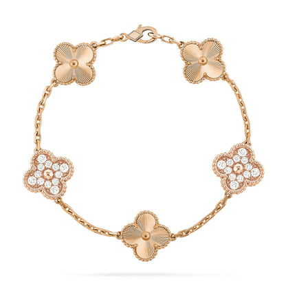 [Noble Aura jewelry] CLOVER 5 MOTIF LASER BRACELET COLLECTION