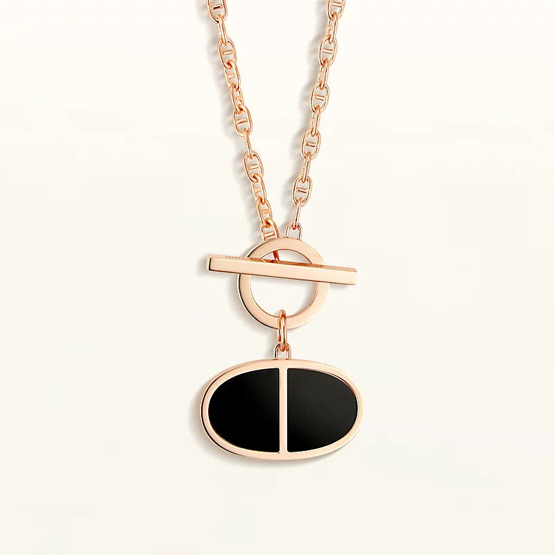 [Noble Aura jewelry]CHAINE VERSO BLACK CERAMIC NECKLACE