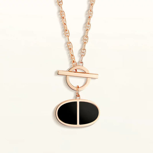 [Noble Aura jewelry]CHAINE VERSO BLACK CERAMIC NECKLACE