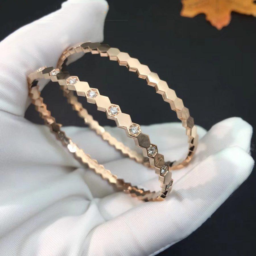 [Noble Aura jewelry]BEE LOVE PINK GOLD DIAMOND BRACELET