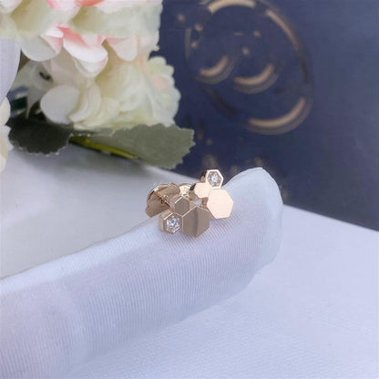 [Noble Aura jewelry]BEE LOVE PINK GOLD DIAMOND EARRINGS