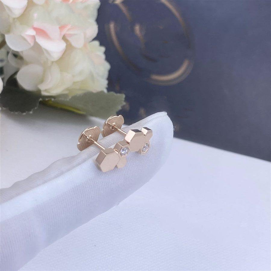 [Noble Aura jewelry]BEE LOVE PINK GOLD DIAMOND EARRINGS
