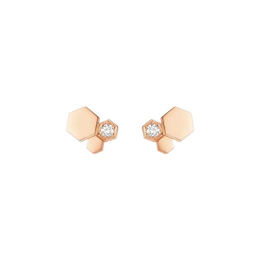 [Noble Aura jewelry]BEE LOVE PINK GOLD DIAMOND EARRINGS