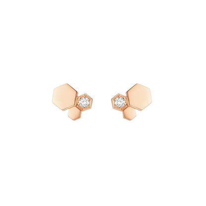 [Noble Aura jewelry]BEE LOVE PINK GOLD DIAMOND EARRINGS
