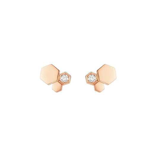[Noble Aura jewelry]BEE LOVE PINK GOLD DIAMOND EARRINGS