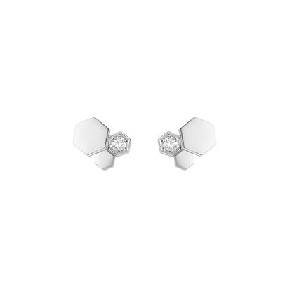 [Noble Aura jewelry]BEE LOVE SILVER DIAMOND EARRINGS