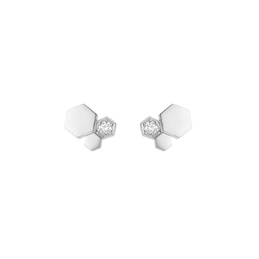 [Noble Aura jewelry]BEE LOVE SILVER DIAMOND EARRINGS