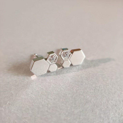 [Noble Aura jewelry]BEE LOVE SILVER DIAMOND EARRINGS